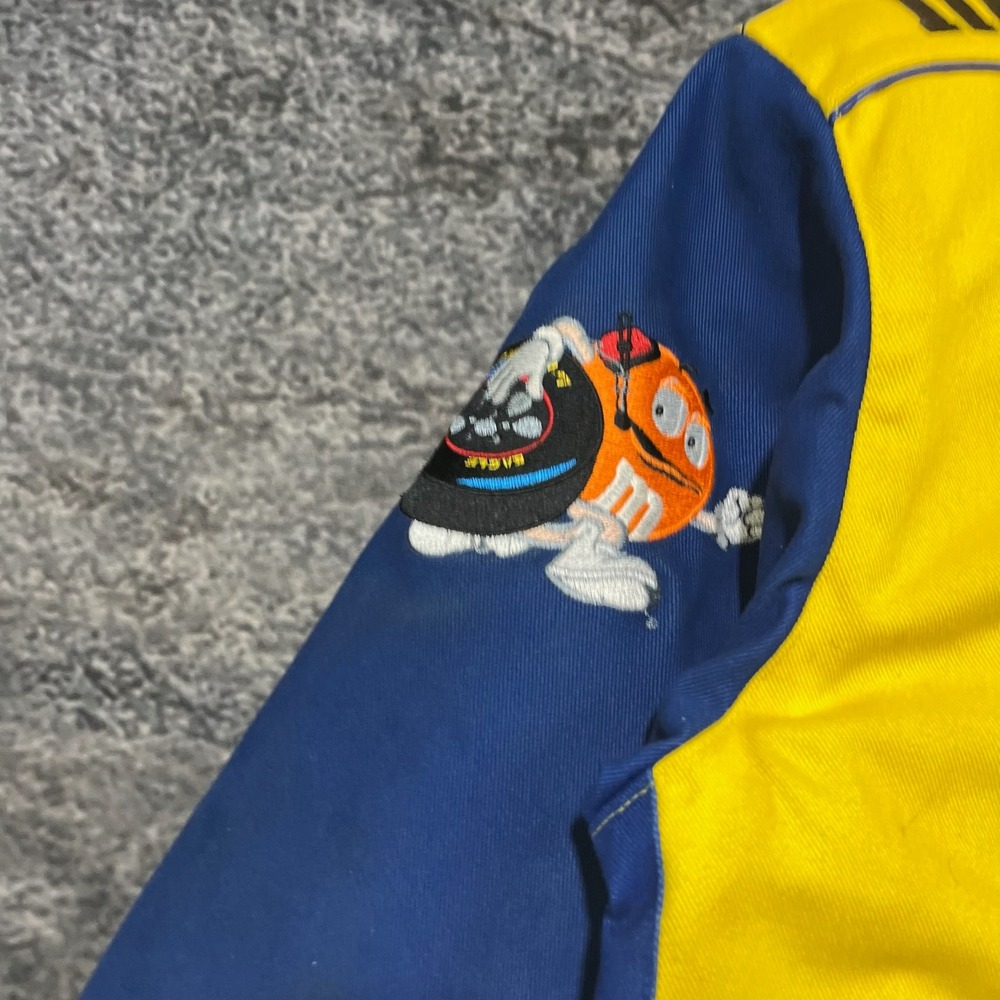 Vintage M&M Racing JH Design NASCAR Jacket Mens XL Yellow Blue 90s Embroidered - Picture 7 of 15